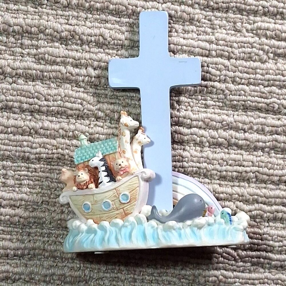 russ notes from noah cross figurine noahs ark animals baby nursery baptism gifts